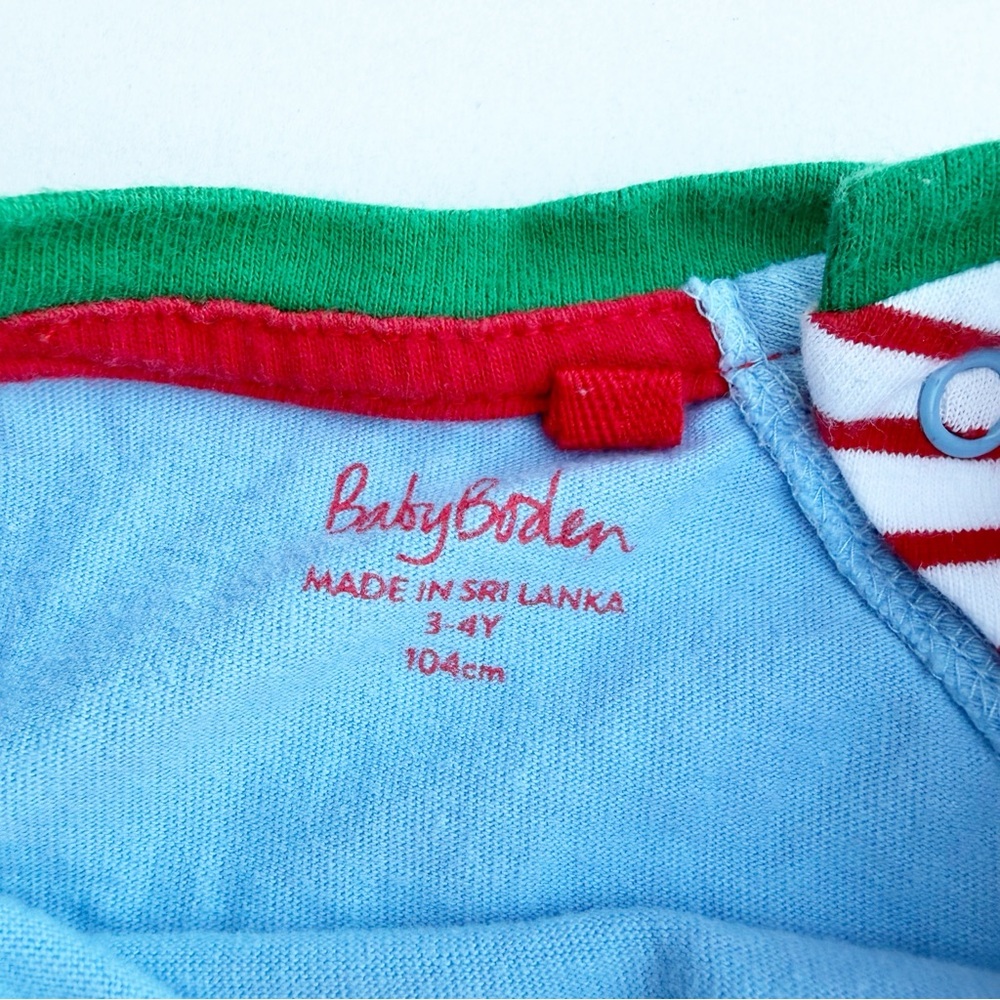 Mini Boden Baby Christmas Reindeer Top Shirt Pj? 3 4 - Picture 3 of 4